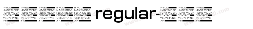 经典繁毛楷 regular字体转换